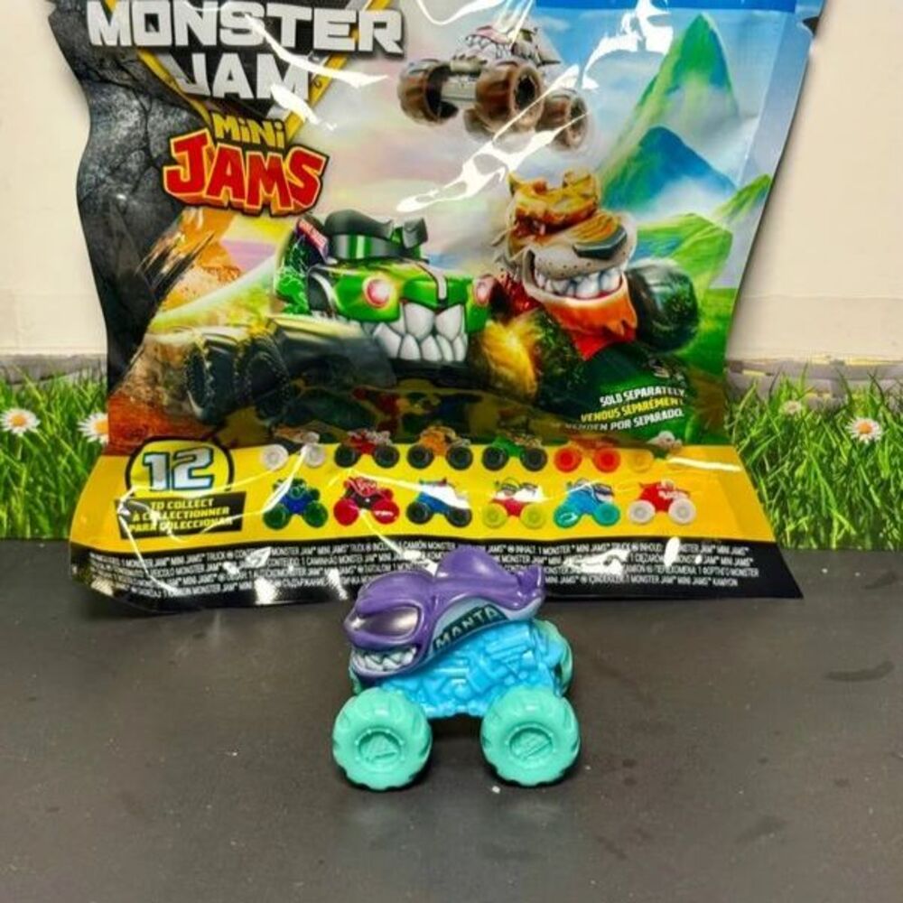 2026 Monster Jam Mini Jams 1:87 Series 22 Monster Manta #495 Teal Tires